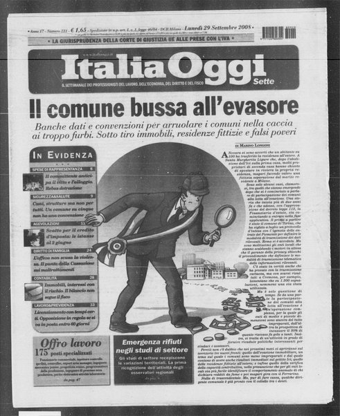 Italia oggi : quotidiano di economia finanza e politica